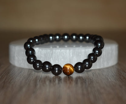 Tigers Eye and Hematite Bracelet