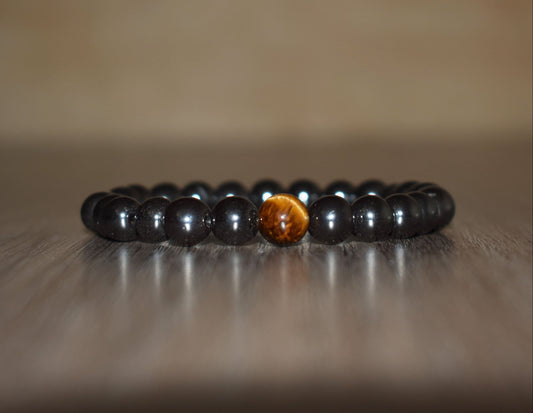 Tigers Eye and Hematite Bracelet
