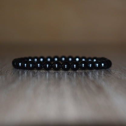 6mm Black Tourmaline Bracelet for Women and Men Bracelet