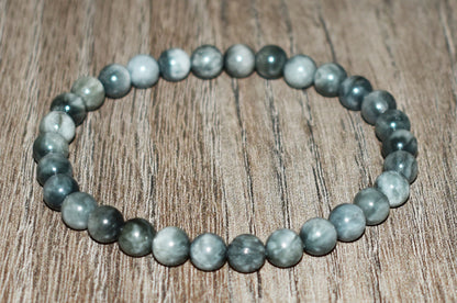 6mm Natural Hawk's Tiger Eye Bracelet