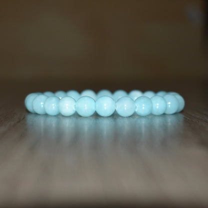 8mm Ice Blue Persian Jade Bracelet