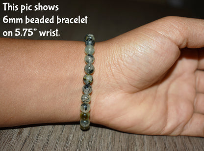 6mm Prehnite Bracelet for Men and Women