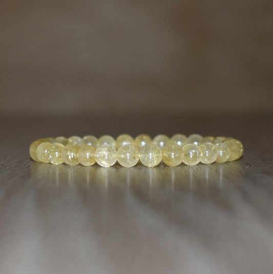 6mm Gold Rutilated Quartz Bracelet for Men and Women