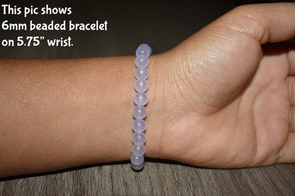 6mm Violet Chalcedony Bracelet for Women