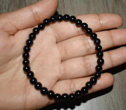 6mm Black Tourmaline Bracelet for Women and Men Bracelet