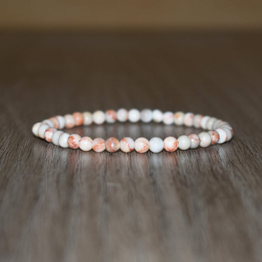 4mm Red Picasso Jasper Bracelet