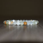 6mm White Lace Jade Bracelet