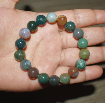 10mm Indian Agate Bracelet for Women