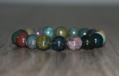 10mm Indian Agate Bracelet for Women