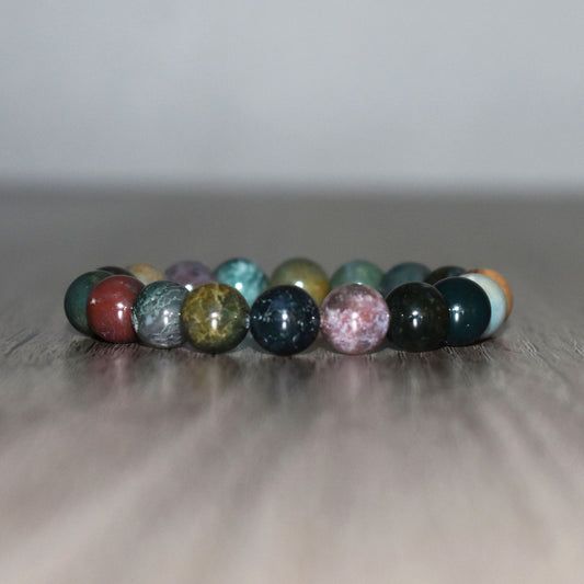10mm Indian Agate Bracelet for Women
