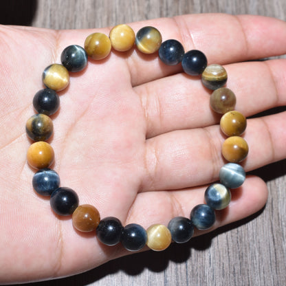 8mm Mixed Tiger Eye Bracelet for Men and Women