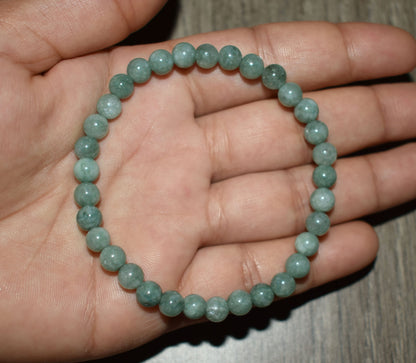 6mm Green Jade Bracelet
