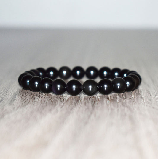 8mm Black Obsidian Bracelet