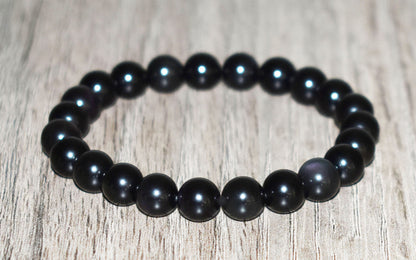 8mm Black Obsidian Bracelet