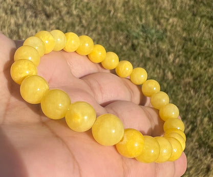8mm Yellow Persian Jade Bracelet