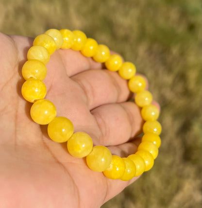 8mm Yellow Persian Jade Bracelet