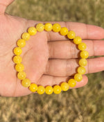 8mm Yellow Persian Jade Bracelet