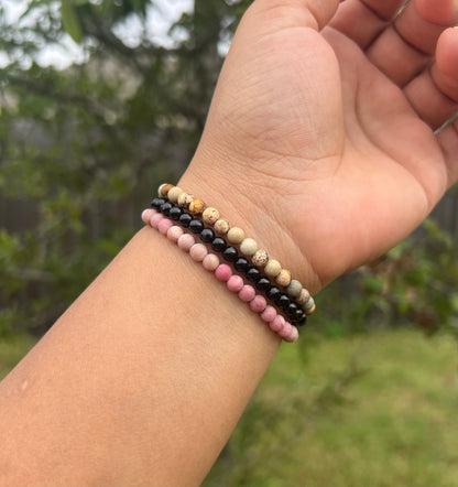 4mm Matte Rhodochrosite Bracelet
