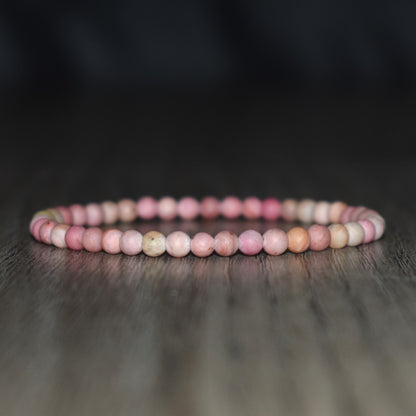 4mm Matte Rhodochrosite Bracelet