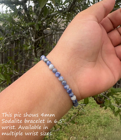 4mm Sodalite Bracelet