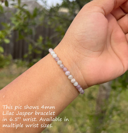4mm Lilac Jasper Bracelet