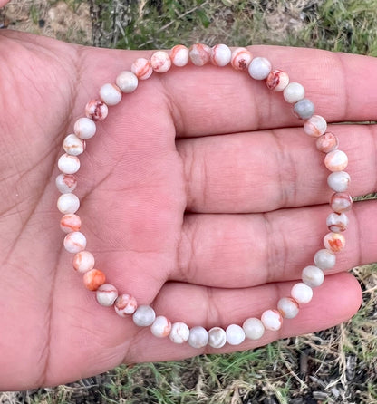 4mm Red Picasso Jasper Bracelet