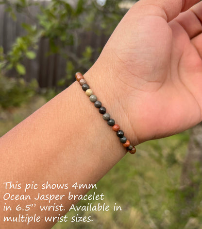 4mm Ocean Jasper Bracelet