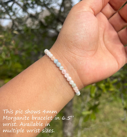 4mm Morganite Bracelet for Women