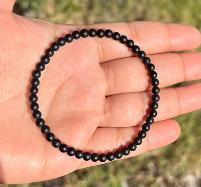 4mm Black Onyx Bracelet for Men Onyx Bracelet