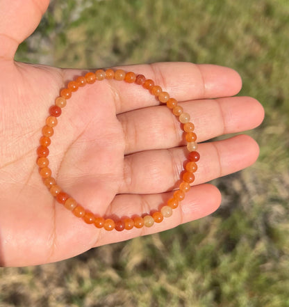 4mm Orange Aventurine Bracelet for Her