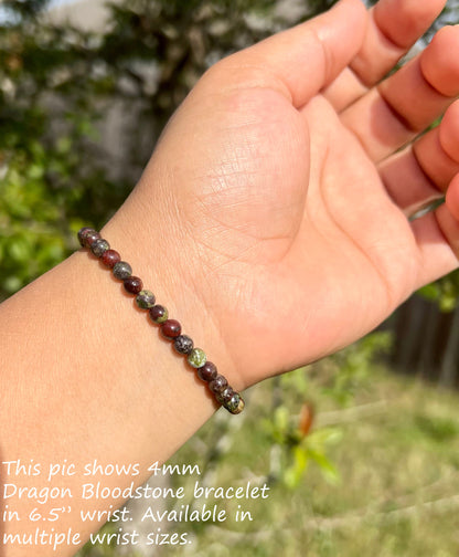 Bloodstone Bracelet 4mm