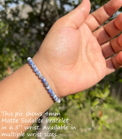 4mm Matte Sodalite Bracelet