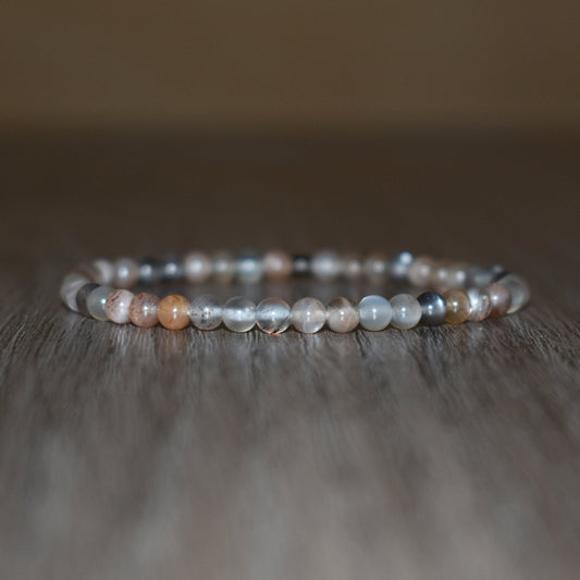 4mm Black Moonstone Bracelet