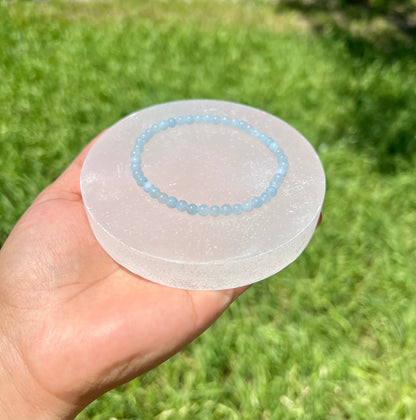 4mm Aquamarine Bracelet for Women