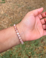 6mm Peach Moonstone Bracelet for Women