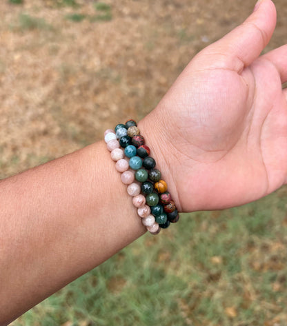 6mm Peach Moonstone Bracelet for Women