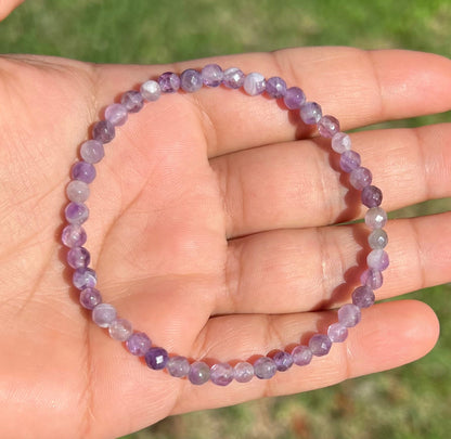 4mm Faceted Amethyst Bracelet for Women