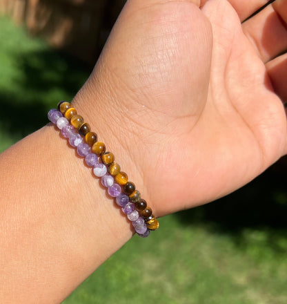4mm Faceted Amethyst Bracelet for Women