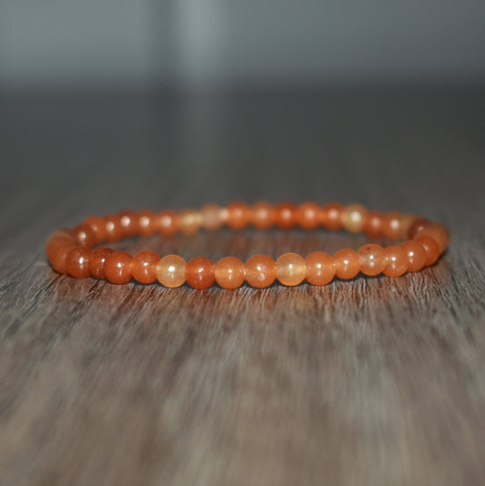 4mm Orange Aventurine Bracelet for Her