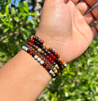 4mm Red Carnelian Bracelet