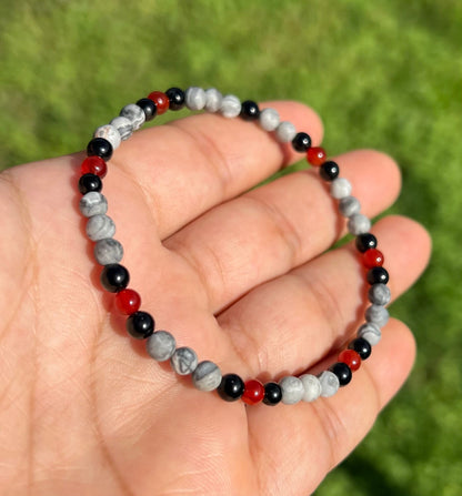 4mm Red Carnelian Bracelet
