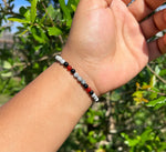 4mm Red Carnelian Bracelet