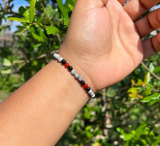4mm Red Carnelian Bracelet