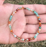 4mm Peacock Agate Bracelet
