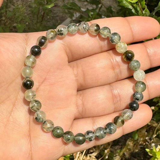 6mm Prehnite Bracelet for Men and Women
