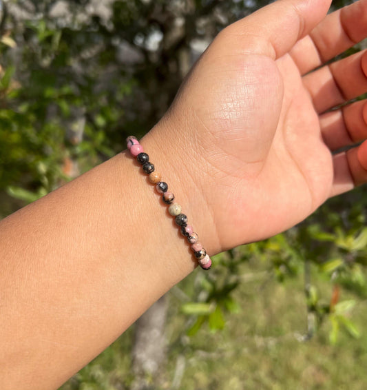 4mm Rhodonite Positive Energy Bracelet