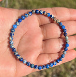 4mm Blue Sea Sediment Jasper Bracelet