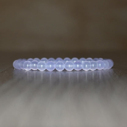 6mm Violet Chalcedony Bracelet for Women