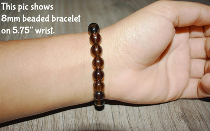 8mm Smoky Quartz Bracelet