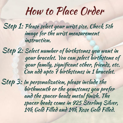Custom Birthstone Bracelet for Women